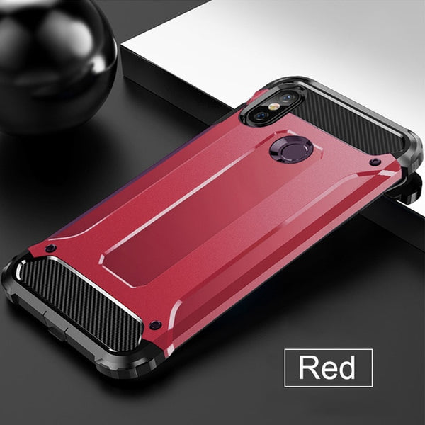 Luxury Armor Shockproof Case For Xiaomi Redmi 5A 6A Note 5 PLus 6 Pro Phone Cover For Pocophone f1 PC TPU Protective Soft Case