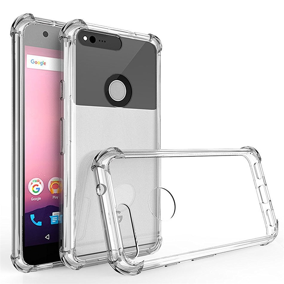 For Google Pixel 1 2 3 XL Lite Air Cushion Case Clear Crystal Soft Silicone Silicon TPU Shockproof Full Protection Phone Cover