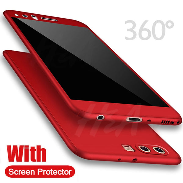 H&A Luxury 360 Full Cover Phone Case on the For Huawei Honor 9 8 Lite 10 V10 Tempered glass Protective Cover 9lite 8lite 10 Case