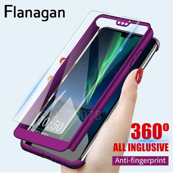 360 Full Protection Phone Case For Huawei Honor 7A Pro Shockproof Full Cover For Huawei Honor 8X 7C Pro 7a Cases With Glass