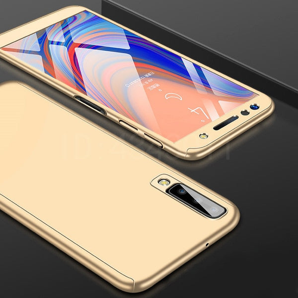 FlanaGan Luxury 360 Full Cover Phone Case For Samsung Galaxy A7 2018 A750F Protective Cover For Galaxy J4 J6 J8 2018 J5 J7 Case