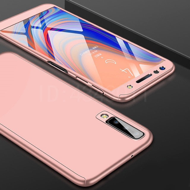 FlanaGan Luxury 360 Full Cover Phone Case For Samsung Galaxy A7 2018 A750F Protective Cover For Galaxy J4 J6 J8 2018 J5 J7 Case