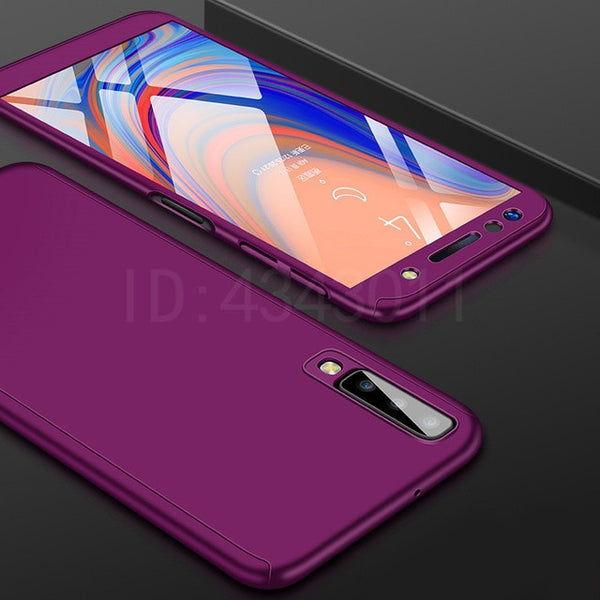 FlanaGan Luxury 360 Full Cover Phone Case For Samsung Galaxy A7 2018 A750F Protective Cover For Galaxy J4 J6 J8 2018 J5 J7 Case