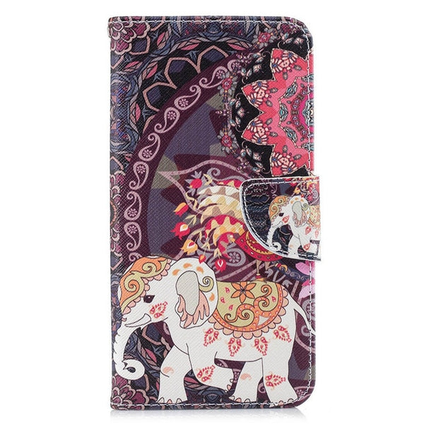 For NOKIA 1 2 3 5 elephant 3D Painted Protective Mobile Cover NOKIA 2.1 3.1 5.1 2018 lovely Cartoon PU Leather Flip Phone Cases