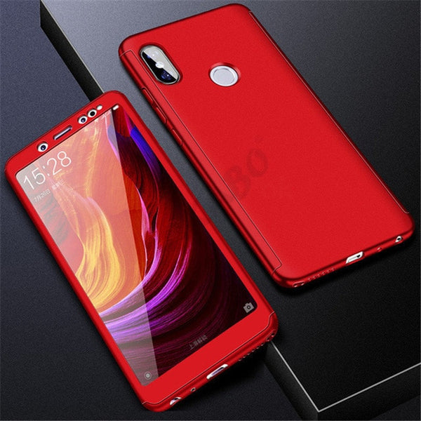 Luxury 360 hard PC Full Cover Phone Case For Xiaomi mi A2 8 Lite MI 6 8 SE Shockproof Case For Xiaimi mi A1 5X 6X with Glass