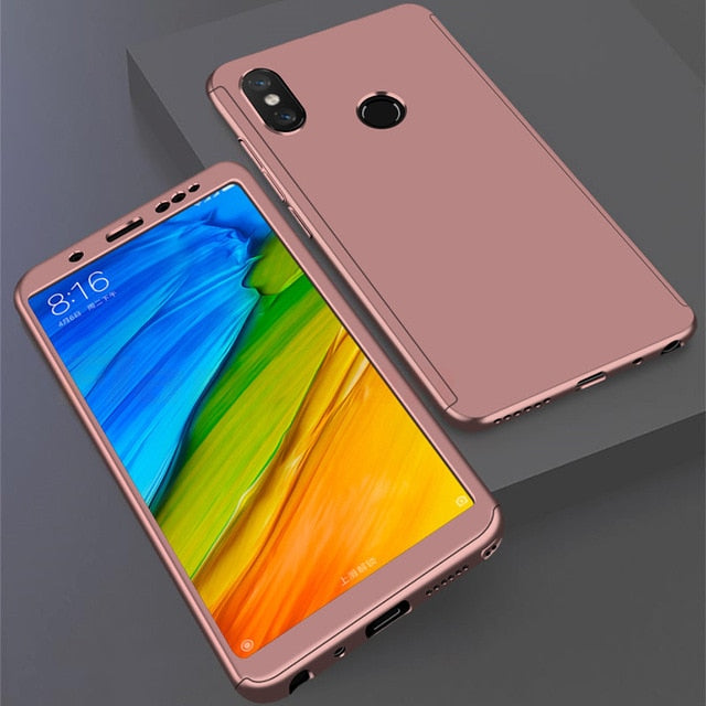 360 Protective Full Cover Phone Case For Xiaomi Redmi Note 5 6 Pro 5A S2 4X Case For Redmi 5A 6A 6 Pro 5 Plus With Glass