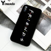 Yinuoda Friends Season TV  TPU black Phone Case Cover Shell for Apple iPhone 8 7 6 6S Plus X XS MAX 5 5S SE XR Mobile Cover