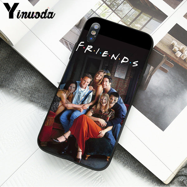 Yinuoda Friends Season TV  TPU black Phone Case Cover Shell for Apple iPhone 8 7 6 6S Plus X XS MAX 5 5S SE XR Mobile Cover