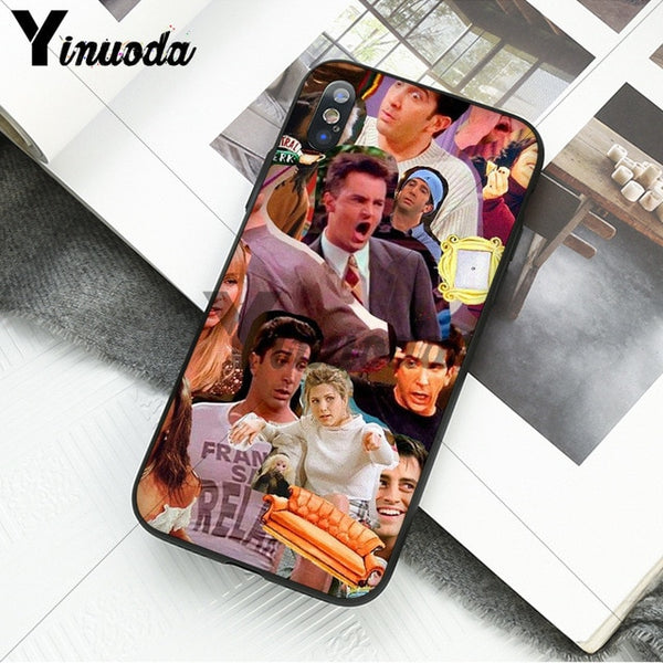 Yinuoda Friends Season TV  TPU black Phone Case Cover Shell for Apple iPhone 8 7 6 6S Plus X XS MAX 5 5S SE XR Mobile Cover