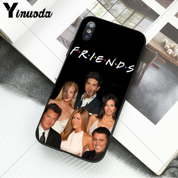 Yinuoda Friends Season TV  TPU black Phone Case Cover Shell for Apple iPhone 8 7 6 6S Plus X XS MAX 5 5S SE XR Mobile Cover