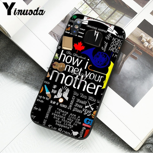 Yinuoda Friends Season TV  TPU black Phone Case Cover Shell for Apple iPhone 8 7 6 6S Plus X XS MAX 5 5S SE XR Mobile Cover