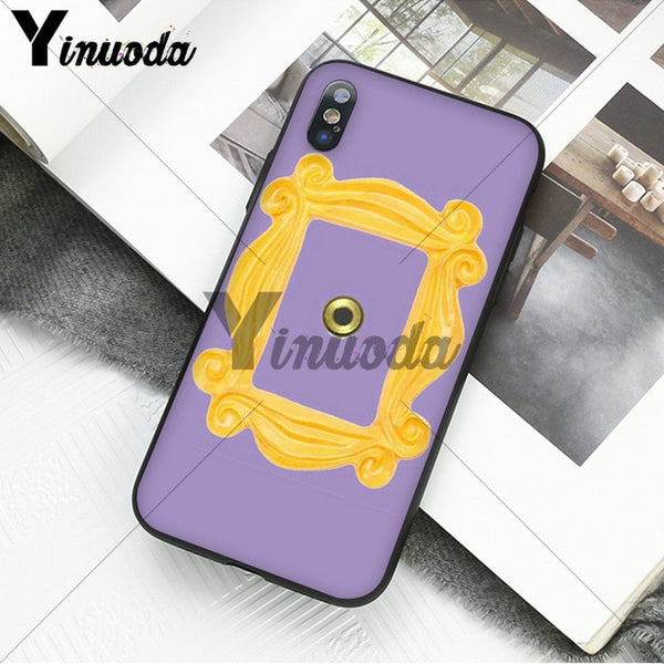 Yinuoda Friends Season TV  TPU black Phone Case Cover Shell for Apple iPhone 8 7 6 6S Plus X XS MAX 5 5S SE XR Mobile Cover