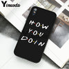 Yinuoda Friends Season TV  TPU black Phone Case Cover Shell for Apple iPhone 8 7 6 6S Plus X XS MAX 5 5S SE XR Mobile Cover