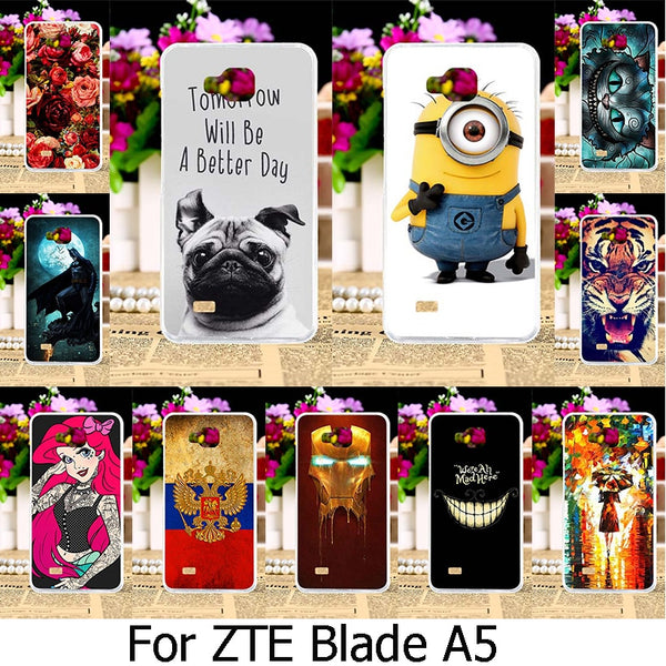 Caynes Soft TPU Silicone Phone Case For ZTE Blade AF3 A3/ZTE Blade A5 A5 pro AF 3 C341 T221 4.0 inch Case Mobile Phone Cover