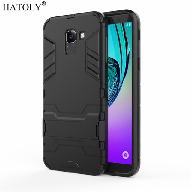 HATOLY For Armor Case Samsung Galaxy J6 2018 Case Galaxy J6 Robot Silicon Rubber Hard Back Phone Cover For Samsung J6 2018 J600F