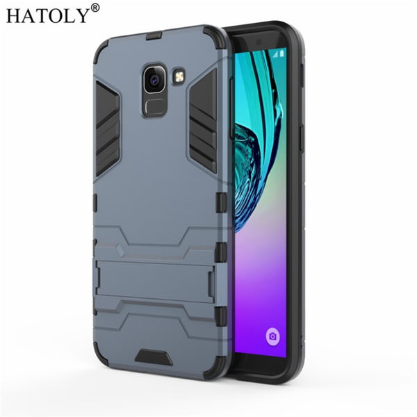 HATOLY For Armor Case Samsung Galaxy J6 2018 Case Galaxy J6 Robot Silicon Rubber Hard Back Phone Cover For Samsung J6 2018 J600F