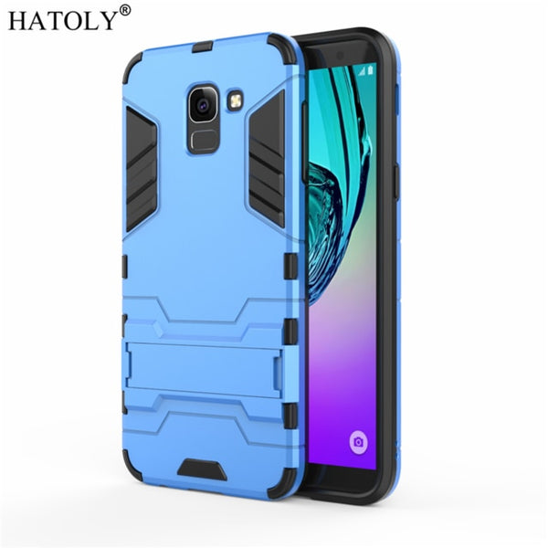HATOLY For Armor Case Samsung Galaxy J6 2018 Case Galaxy J6 Robot Silicon Rubber Hard Back Phone Cover For Samsung J6 2018 J600F
