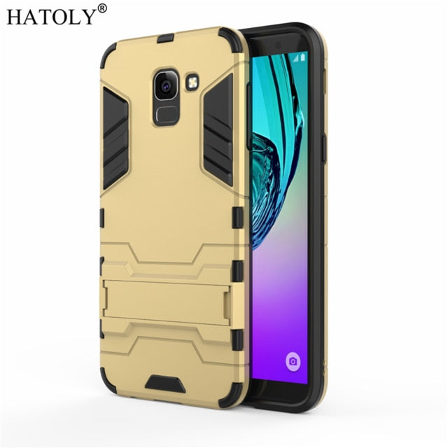 HATOLY For Armor Case Samsung Galaxy J6 2018 Case Galaxy J6 Robot Silicon Rubber Hard Back Phone Cover For Samsung J6 2018 J600F