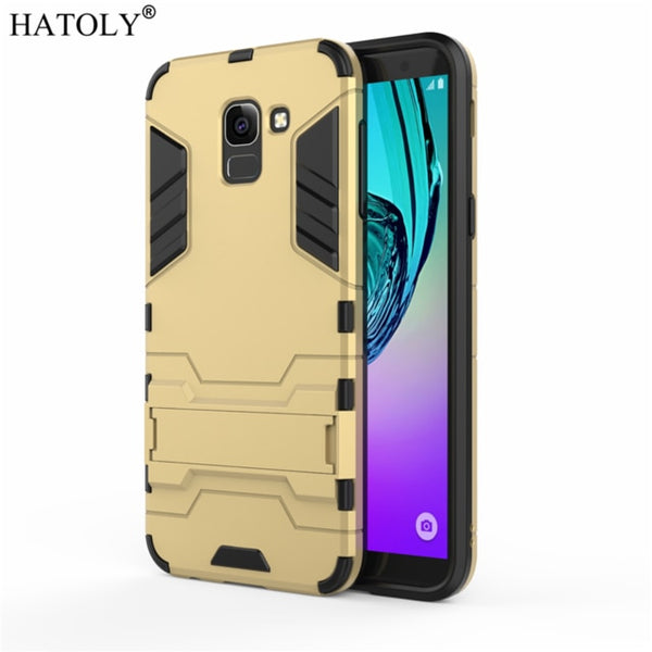 HATOLY For Armor Case Samsung Galaxy J6 2018 Case Galaxy J6 Robot Silicon Rubber Hard Back Phone Cover For Samsung J6 2018 J600F