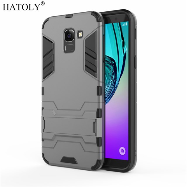 HATOLY For Armor Case Samsung Galaxy J6 2018 Case Galaxy J6 Robot Silicon Rubber Hard Back Phone Cover For Samsung J6 2018 J600F
