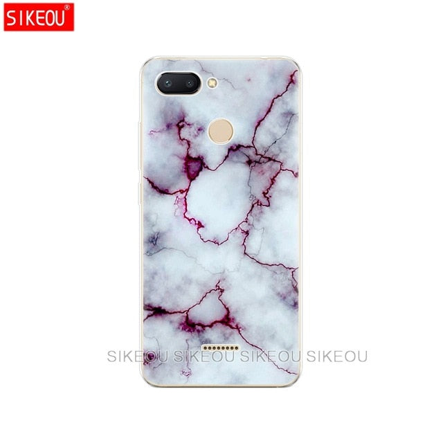 silicone case for Xiaomi Redmi 6 Case Full Protection Soft tpu Back Cover Phone Cases For Redmi6 bumper hongmi 6 Coque marble