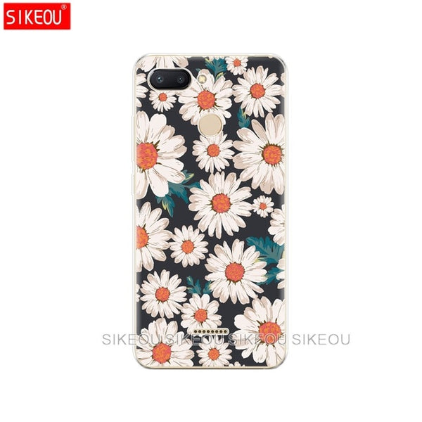 silicone case for Xiaomi Redmi 6 Case Full Protection Soft tpu Back Cover Phone Cases For Redmi6 bumper hongmi 6 Coque marble