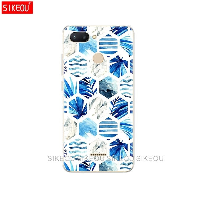 silicone case for Xiaomi Redmi 6 Case Full Protection Soft tpu Back Cover Phone Cases For Redmi6 bumper hongmi 6 Coque marble