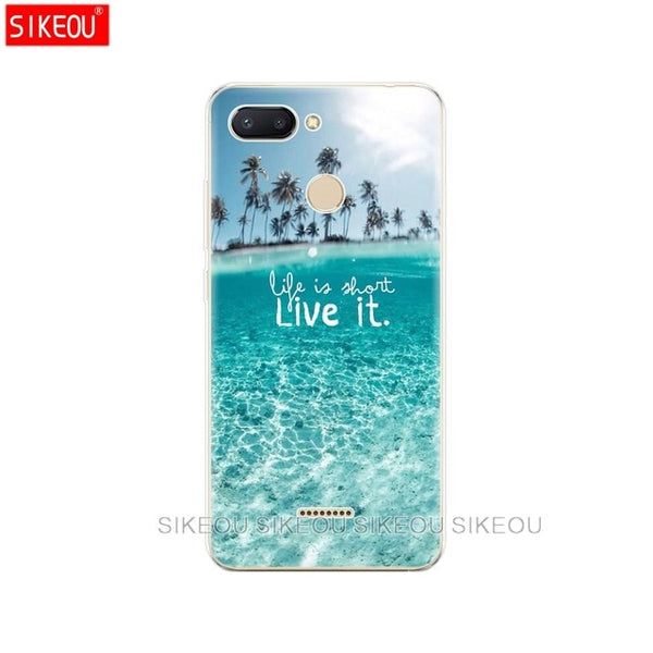 silicone case for Xiaomi Redmi 6 Case Full Protection Soft tpu Back Cover Phone Cases For Redmi6 bumper hongmi 6 Coque marble