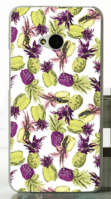 For HTC One M7 Dual Sim 802d High Quality Transpatent Hard Plastic Color Paint Case  Mobile Phone Cover Case