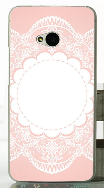 For HTC One M7 Dual Sim 802d High Quality Transpatent Hard Plastic Color Paint Case  Mobile Phone Cover Case