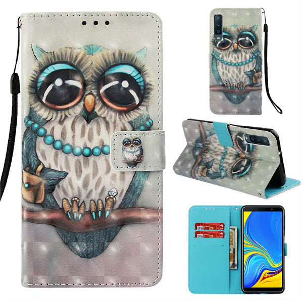 Luxury 3D Leather Wallet Phone Case Cover on For Samsung A7 2018 A750 J4 J6 J8 2018 Flip Capa Soft Coque For Samsung A8 J6 Plus