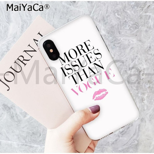 MaiYaCa HOT Woman More Issues than Vogue on sell Phone Case For iPhone X 6 6S 7 7plus 8 8Plus 5 5S SE XS XR XS MAX mobile cover
