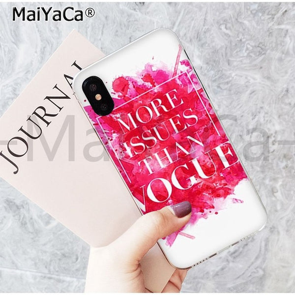 MaiYaCa HOT Woman More Issues than Vogue on sell Phone Case For iPhone X 6 6S 7 7plus 8 8Plus 5 5S SE XS XR XS MAX mobile cover