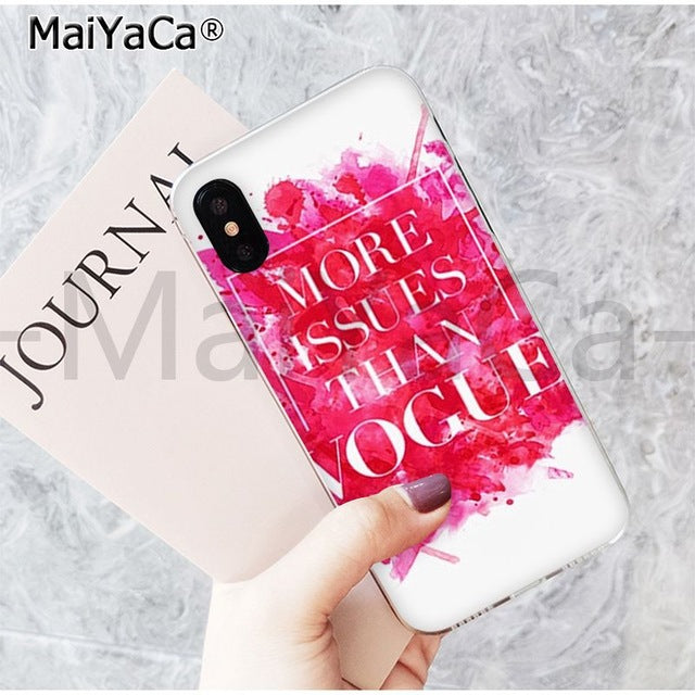 MaiYaCa HOT Woman More Issues than Vogue on sell Phone Case For iPhone X 6 6S 7 7plus 8 8Plus 5 5S SE XS XR XS MAX mobile cover