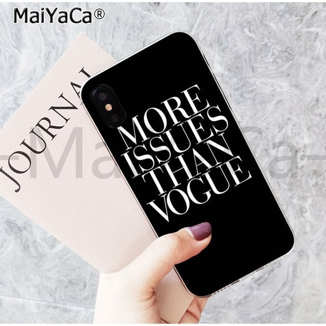 MaiYaCa HOT Woman More Issues than Vogue on sell Phone Case For iPhone X 6 6S 7 7plus 8 8Plus 5 5S SE XS XR XS MAX mobile cover