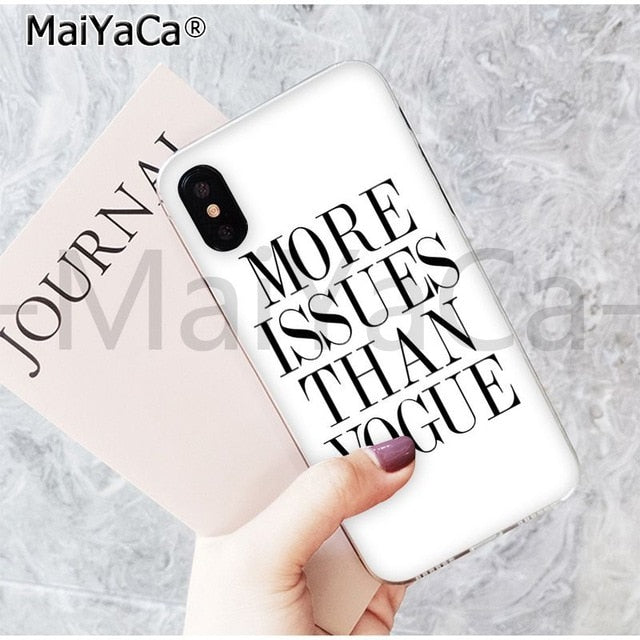 MaiYaCa HOT Woman More Issues than Vogue on sell Phone Case For iPhone X 6 6S 7 7plus 8 8Plus 5 5S SE XS XR XS MAX mobile cover