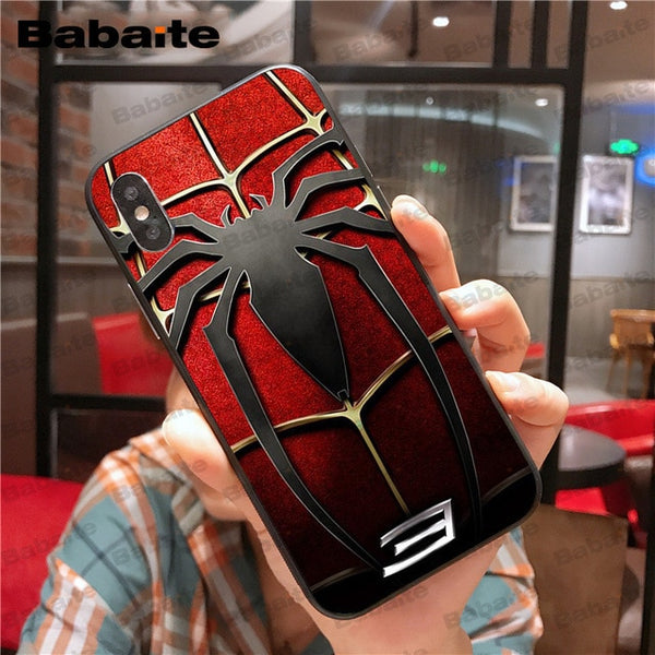 Marvel Deadpool Comic Spiderman Custom Photo Soft Phone Case for iPhone 8 7 6 6S Plus X XS MAX 5 5S SE XR Mobile Cover Babaite