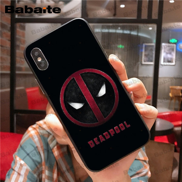 Marvel Deadpool Comic Spiderman Custom Photo Soft Phone Case for iPhone 8 7 6 6S Plus X XS MAX 5 5S SE XR Mobile Cover Babaite