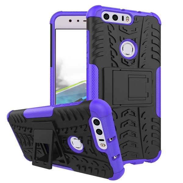 Armor cover sFor hoesjes Huawei Honor 8 Case Hard Plastic Silicon Mobile Cover for huawei Honor8 FRD L09 L19 L02 phone cases