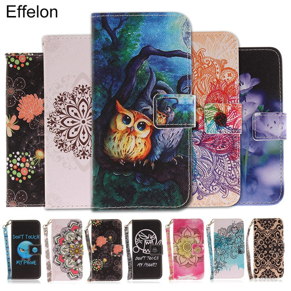 EFFELON Case PU Leather Wallet Flip Cover Case For LG Q6 / LG Q6 Alpha M700 cell Phone Bag Cases For LG Q6a Mobile Cover Capa